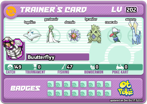 Buutterflyy Card otPokemon.com