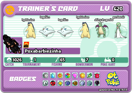 Poxabarbiezinha Card otPokemon.com