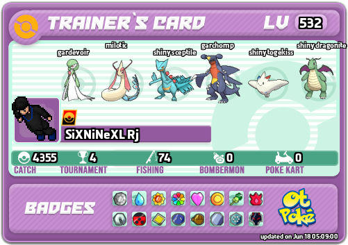 SiXNiNeXL Rj Card otPokemon.com