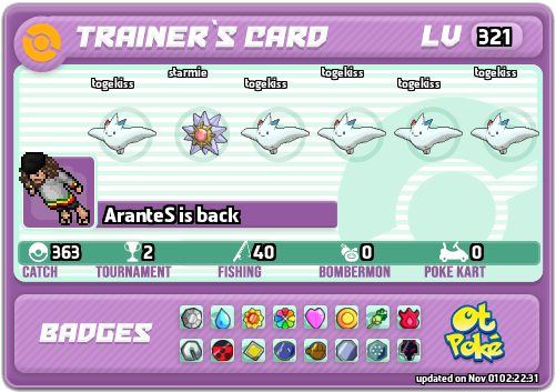 AranteS is back Card otPokemon.com