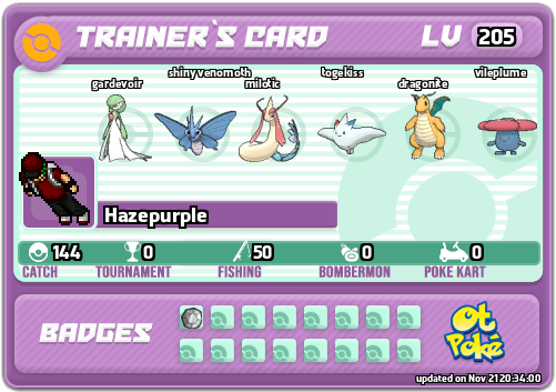 Hazepurple Card otPokemon.com