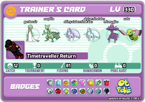 Timetraveller Return Card otPokemon.com