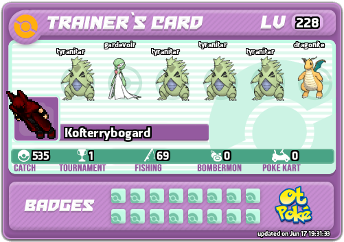 Kofterrybogard Card otPokemon.com