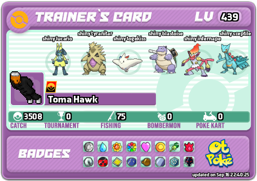 Toma Hawk Card otPokemon.com