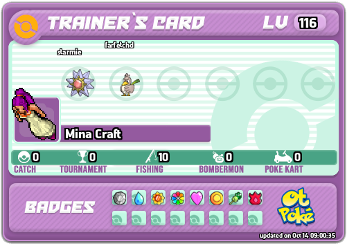 Mina Craft Card otPokemon.com