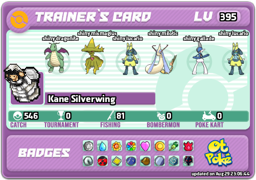 Kane Silverwing Card otPokemon.com