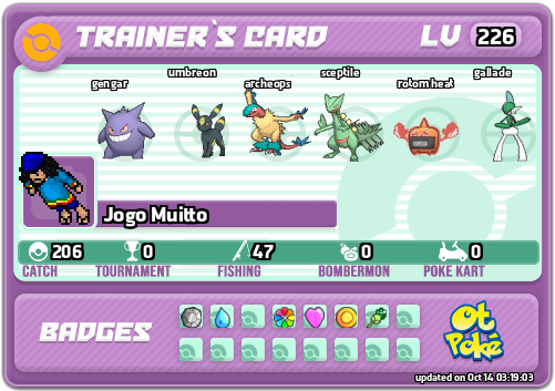 Jogo Muitto Card otPokemon.com
